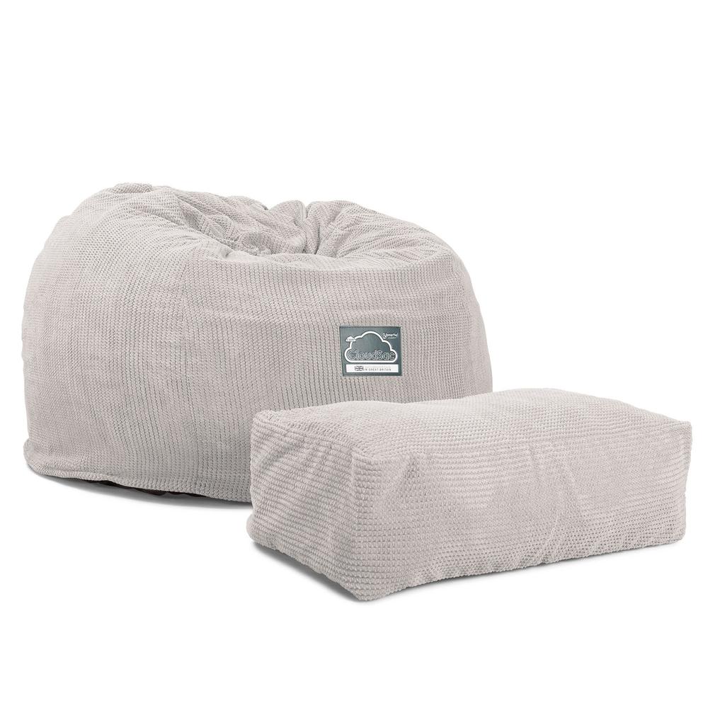 CloudSac 510 XL Memory-Schaum Sitzsack - Pom-Pom Creme - Image 5