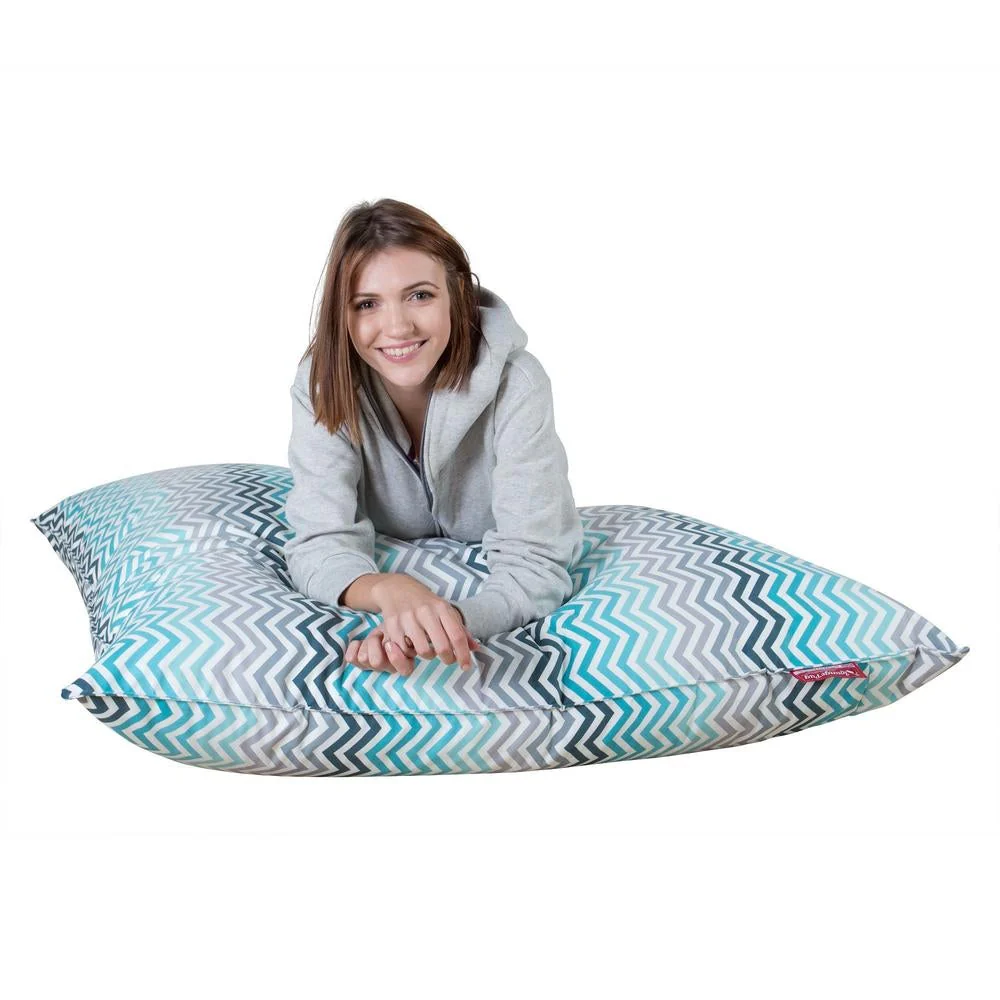 Sitzsack XXL - Geometrische Druck Chevron Türkis - Image 3