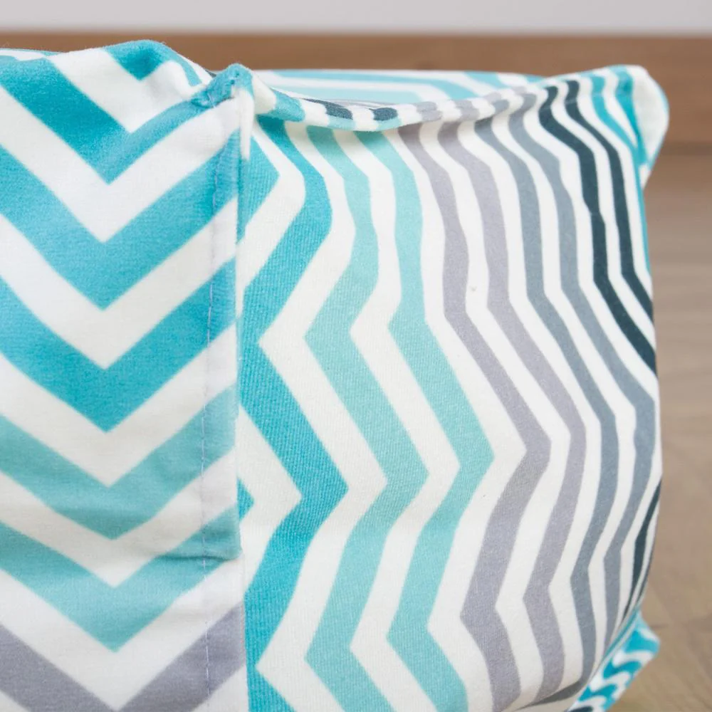 Sitzsack XXL - Geometrische Druck Chevron Türkis - Image 6