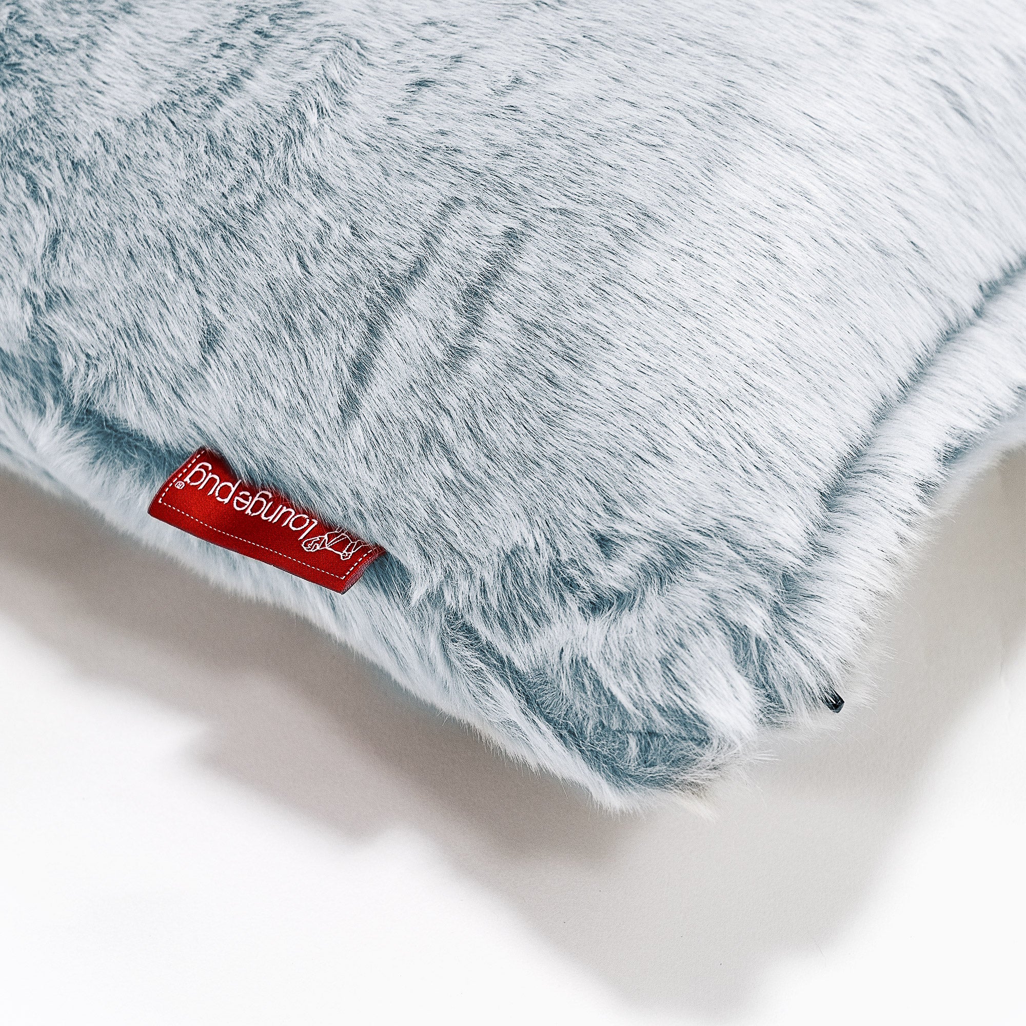 Dekokissen / Sofa Kissenbezug 47 x 47cm - Kaninchen Kunstfell Pastellblau - Image 3